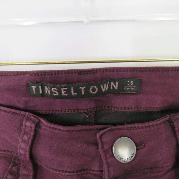 PacSun Burgundy Motto Jeans High Rise Skinny Jeans Size 3 27" - Picture 3 of 7